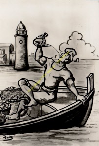 pap-000393 dessin pecheur au porro